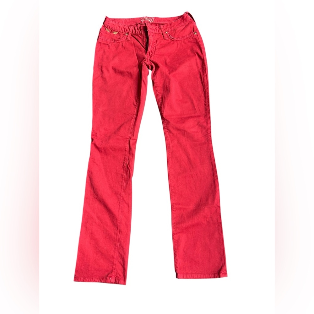 Robin's Jean‎ Vibrant Red Straight Leg Jeans Size 31 Y2k low rise